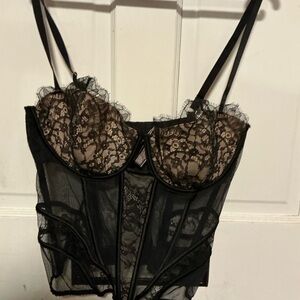 Victoria's Secret Black Lace Corset